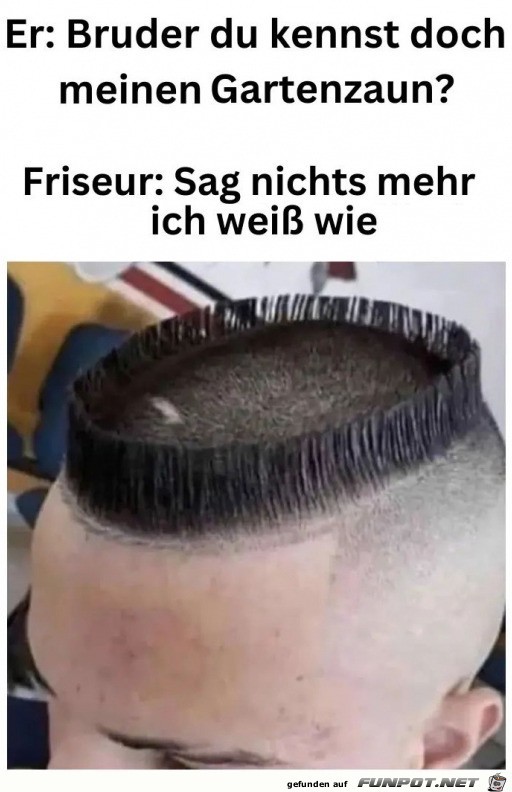 Komische Frisur