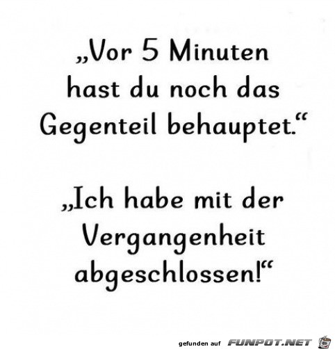 Mit der Vergangenheit abgeschlossen