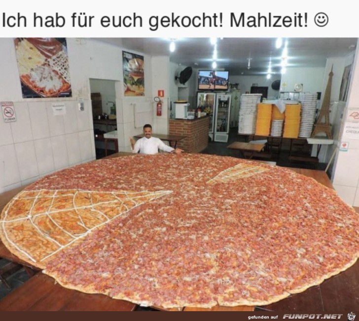Riesen-Pizza