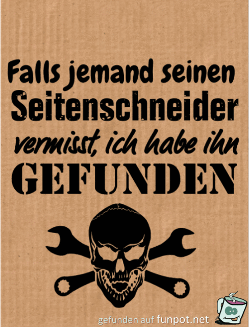 Seitenschneider gefunden Seitenschneider gefunden
