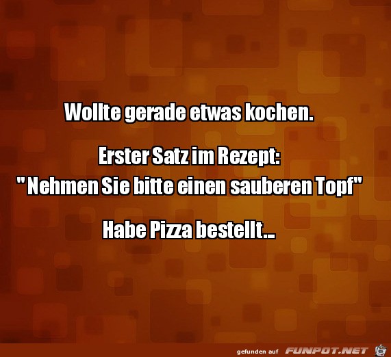 Wollte gerade kochen Wollte gerade kochen
