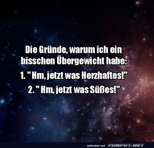 Gründe für Übergewicht Gründe für Übergewicht