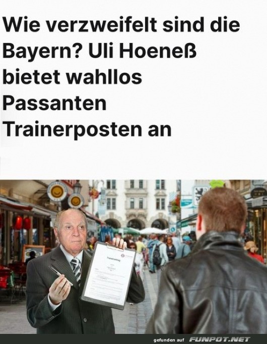 Suche nach einem Trainer