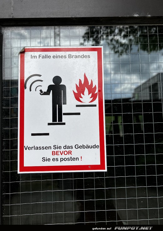 Im Falle eines Brandes Im Falle eines Brandes