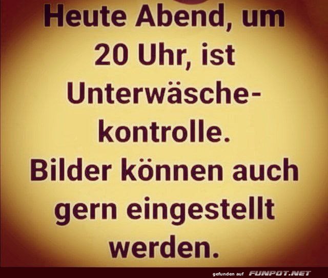 Kontrolle ist angesagt