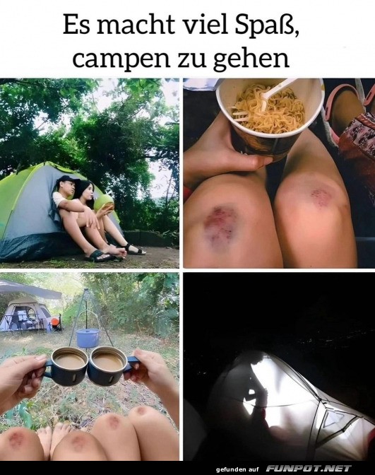 Campen macht Spa