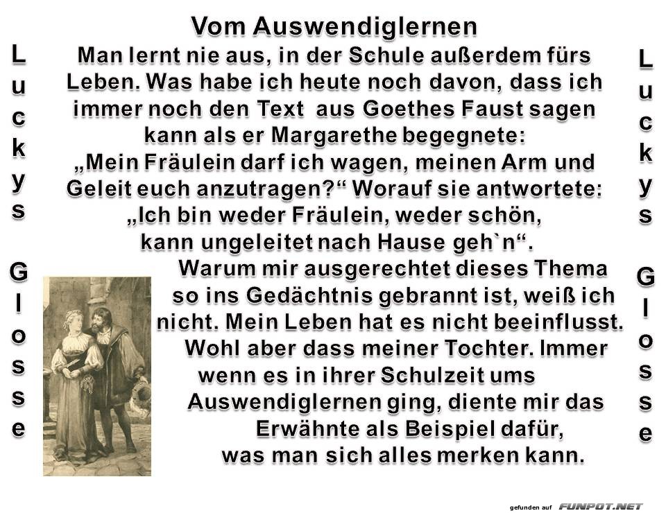 Vom Auswendiglernen Vom Auswendiglernen