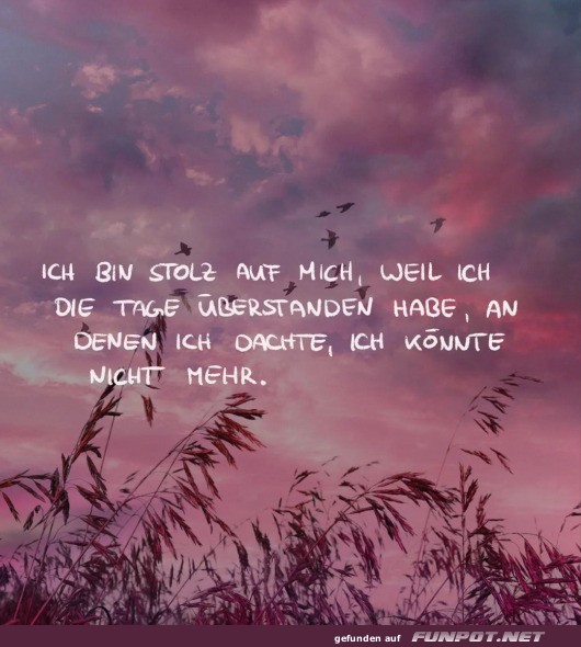 Ich bin stolz auf mich Ich bin stolz auf mich