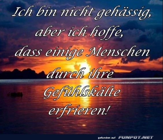 Ich bin nicht gehssig