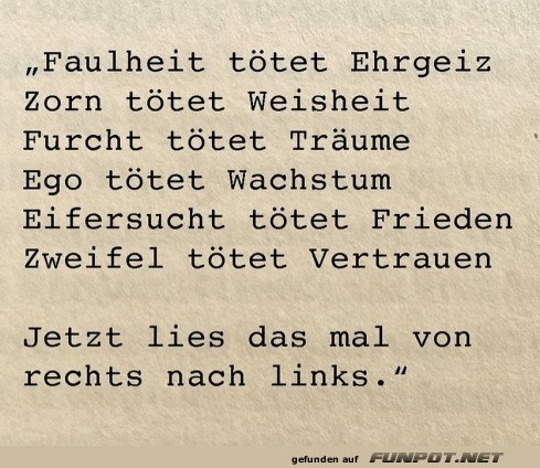 Lies mal von rechts nach links