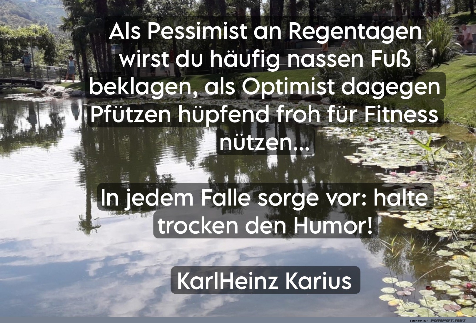 als pessimist an regentagen