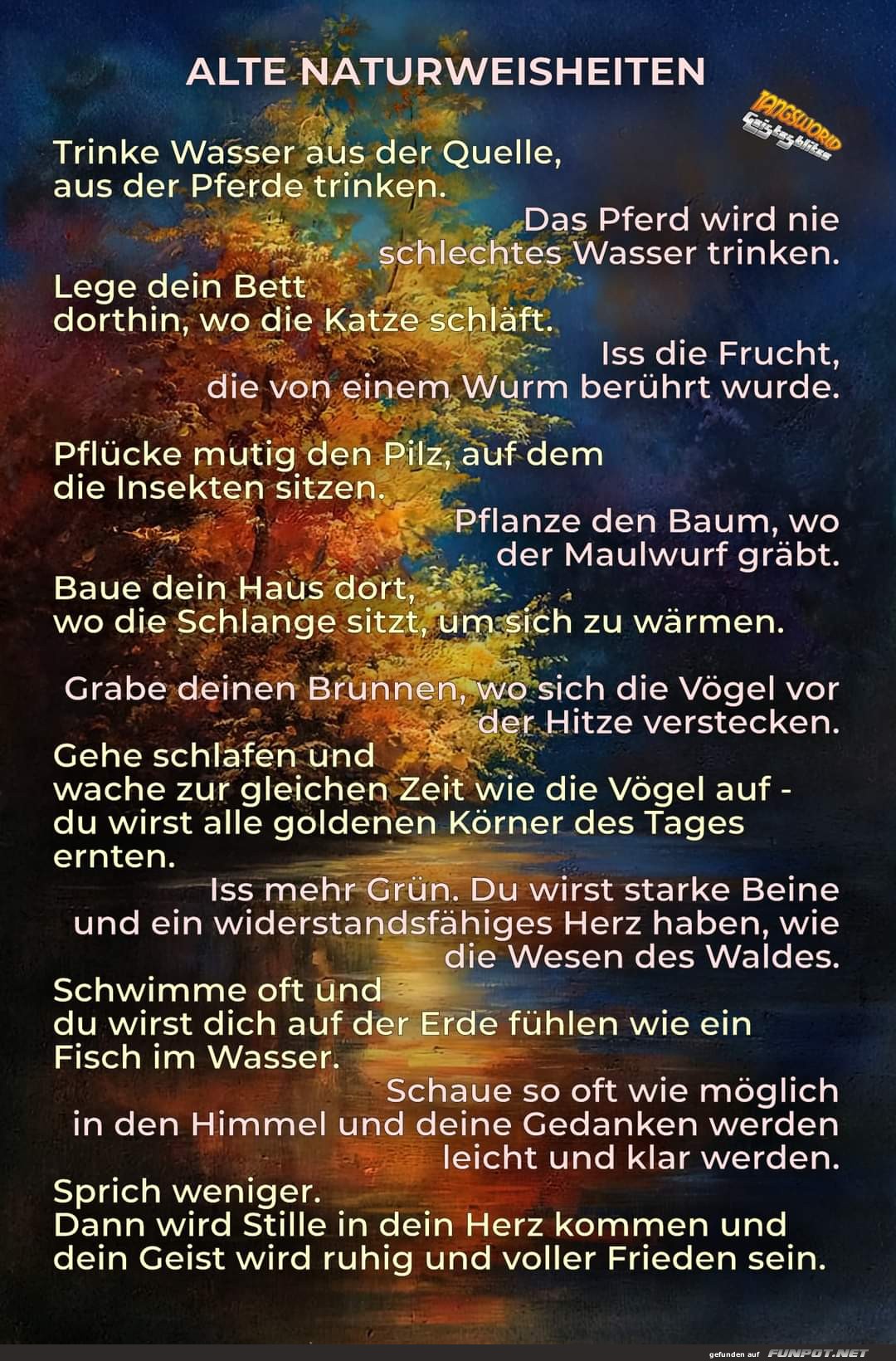 alte naturweisheiten alte naturweisheiten