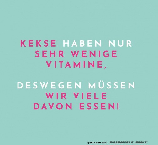 Man muss viele Kekse essen
