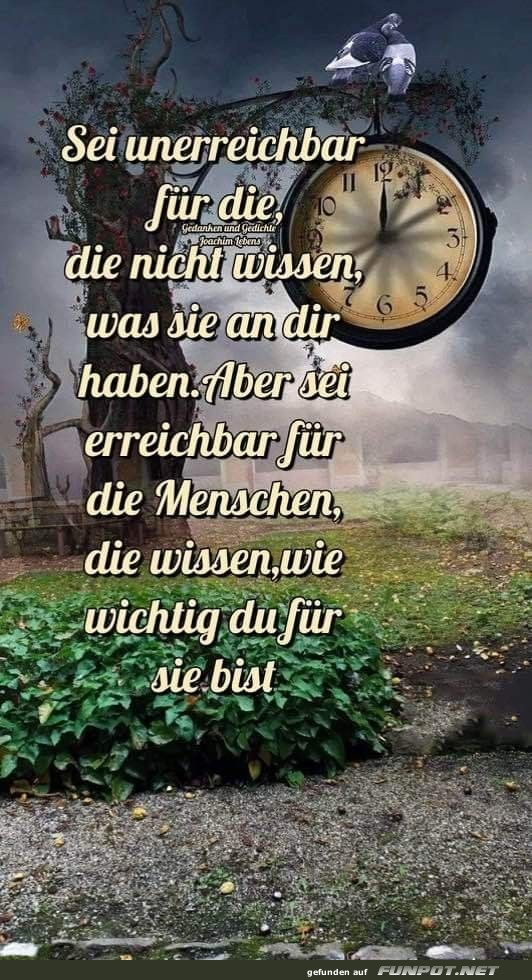Sei unerreichbar Sei unerreichbar