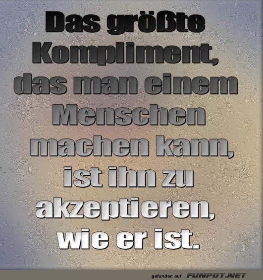 Das größte Kompliment Das größte Kompliment