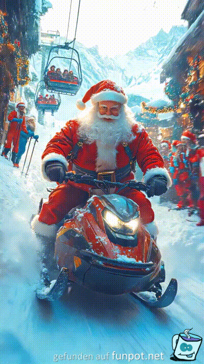 Sportlicher Weihnachtsmann