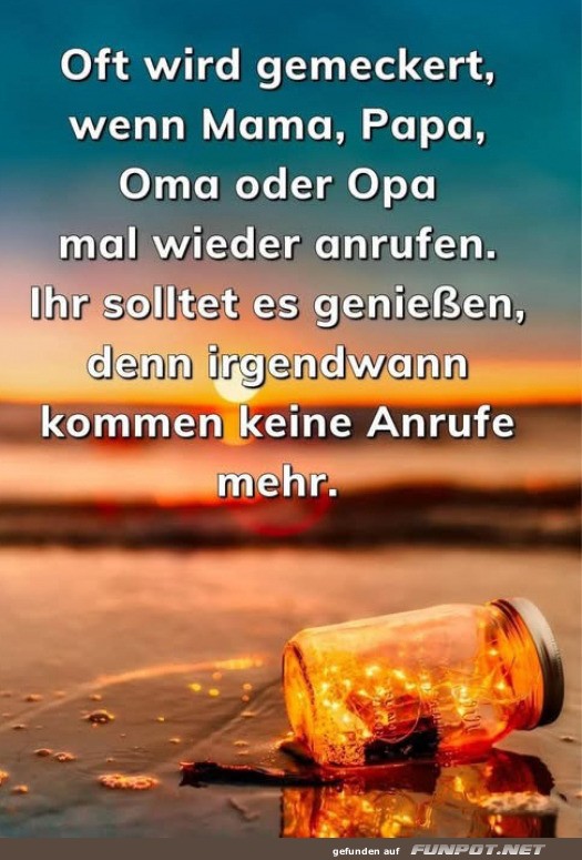 Wert der Anrufe von Familie schtzen