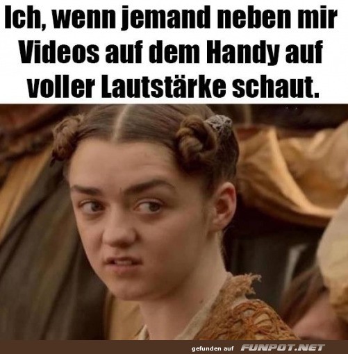 Genervt von Handy-Videos auf voller Lautstrke
