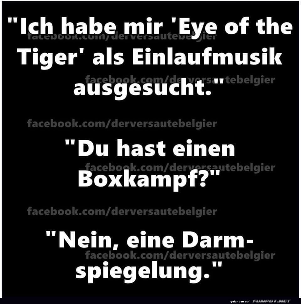 Humorvoller Dialog ber Einlaufmusik