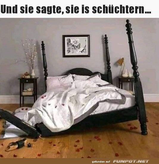 Amsanter Moment im Schlafzimmer