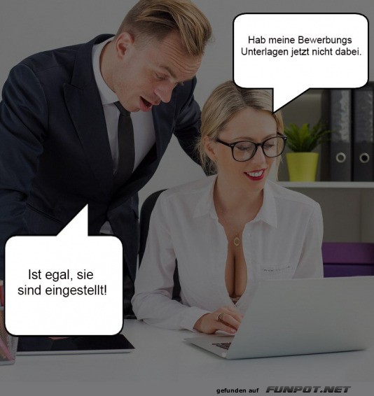 Lustiges Brogesprch zur Bewerbung