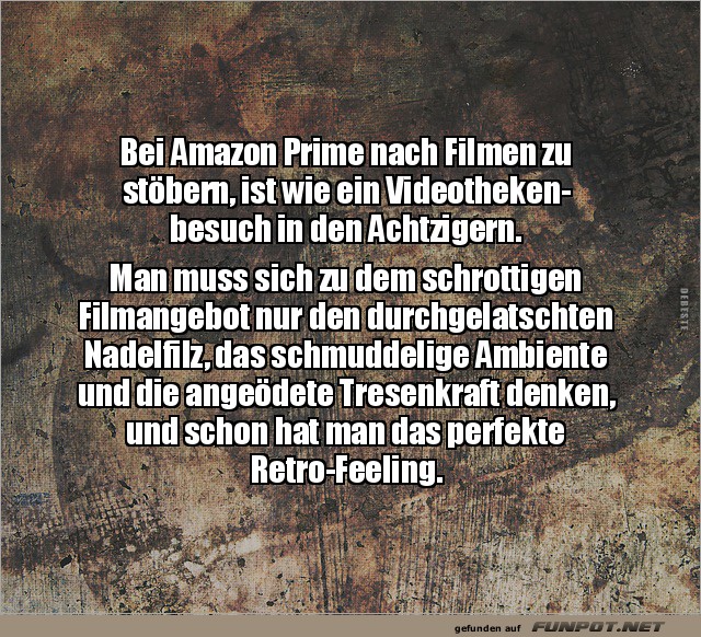 Retro-Gefhle beim Stbern auf Amazon Prime