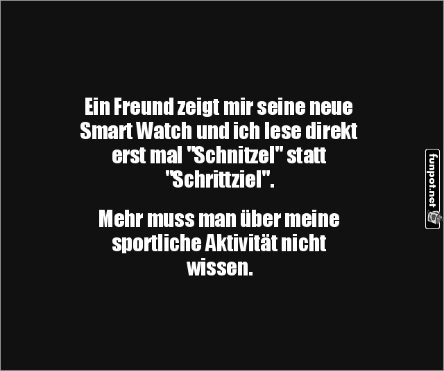 Smartwatch Verwechslung: Schnitzel statt Schritt