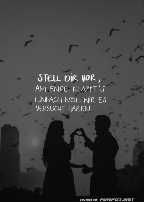 Siluettenszene mit inspirierendem Zitat