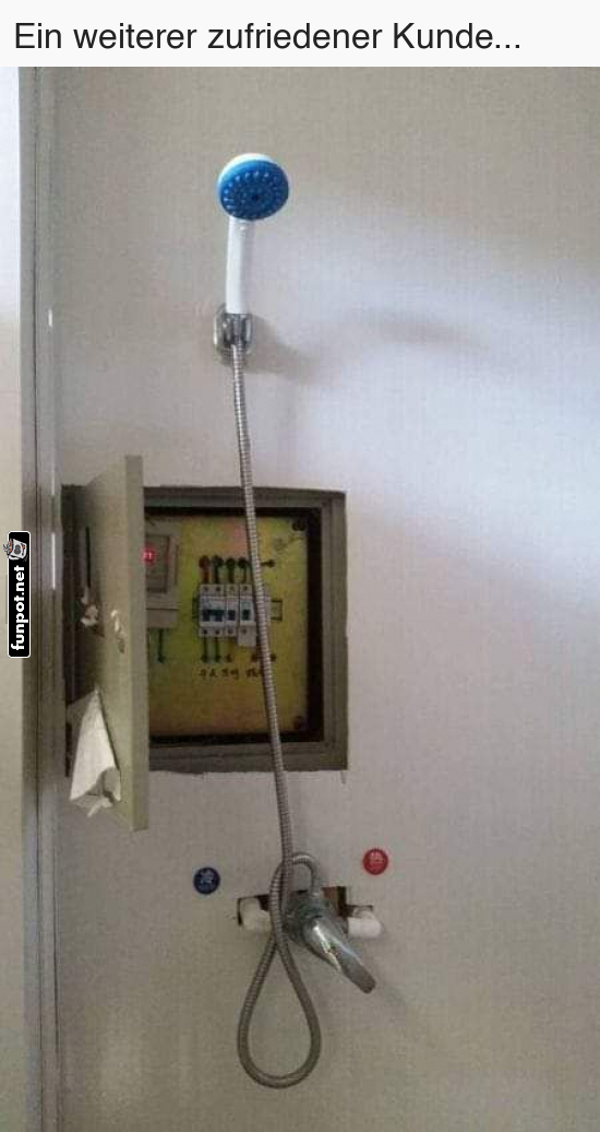 Ungewhnliche Duschinstallation