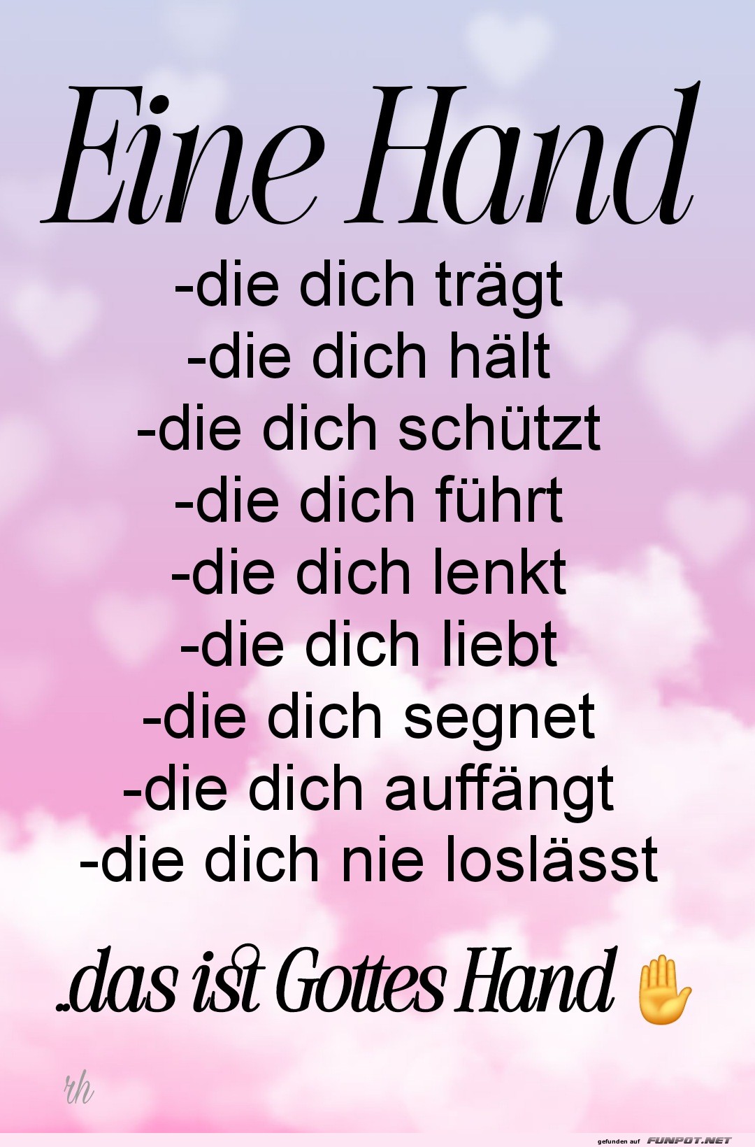 eine hand, die dich trgt
