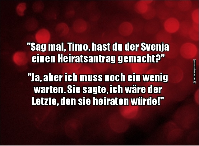 Heiratsantrag humorvoll beantwortet