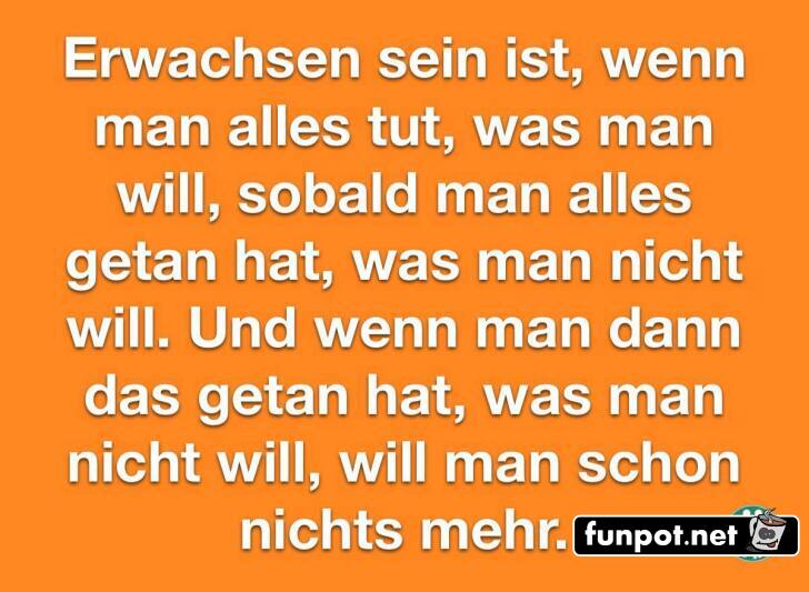 ber Erwachsensein und Wnsche