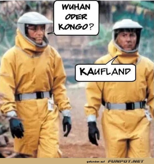 Verschiedene Orte im Schutzanzug