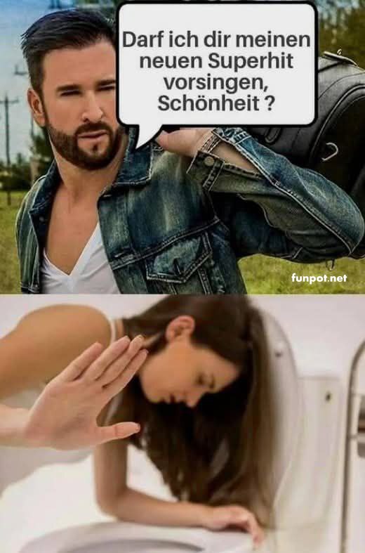 Lustiges Meme ber unerwnschten Gesang