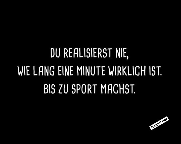 Eine Minute beim Sport: gefhlte Ewigkeit