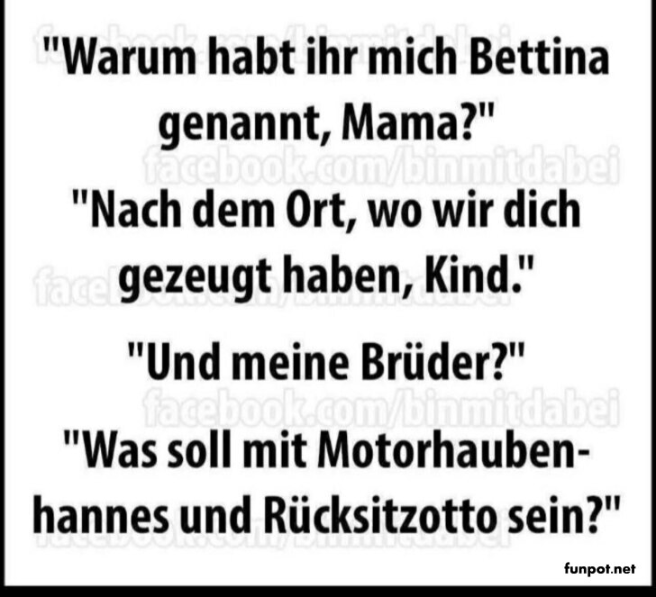 Lustiger Dialog ber Namenswahl