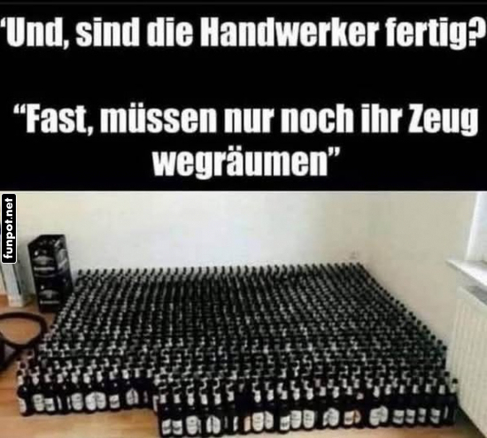 Handwerker und ihr handwerkliches Getrnk