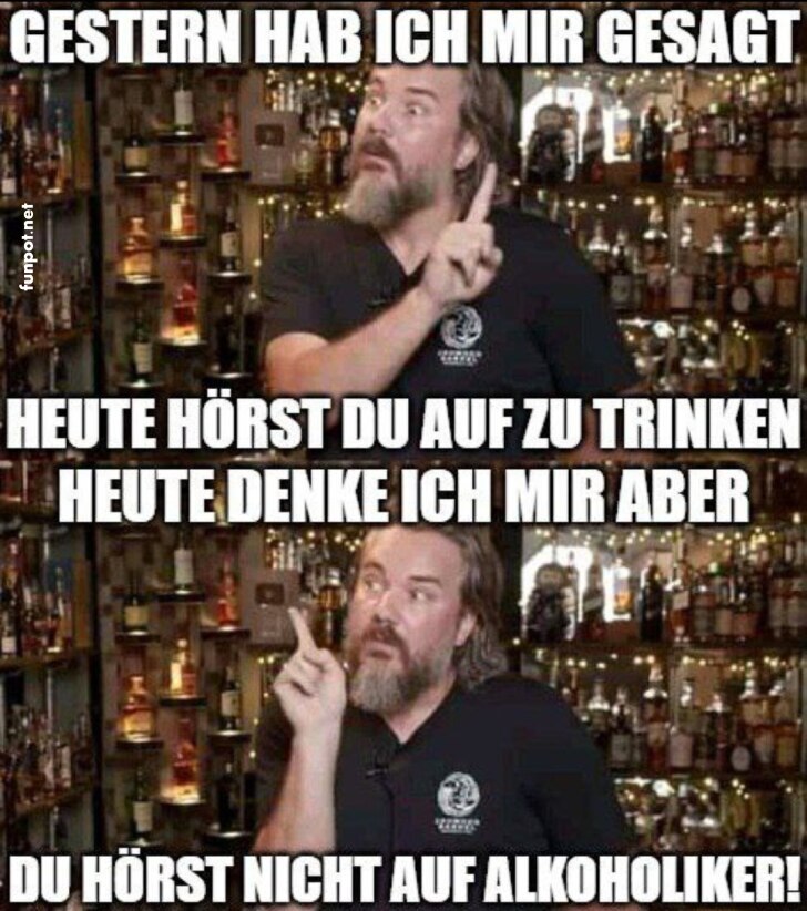 Lustiger Versuch, mit dem Trinken aufzuhren