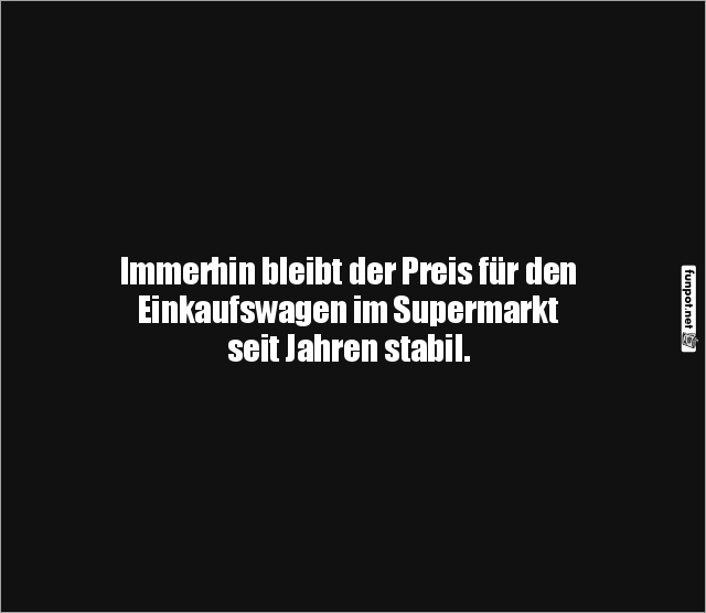 Stabiler Preis für Einkaufswagen im Supermarkt Stabiler Preis für Einkaufswagen im Supermarkt