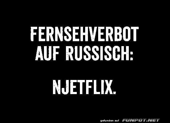 Humor ber Fernsehverbot und Streaming
