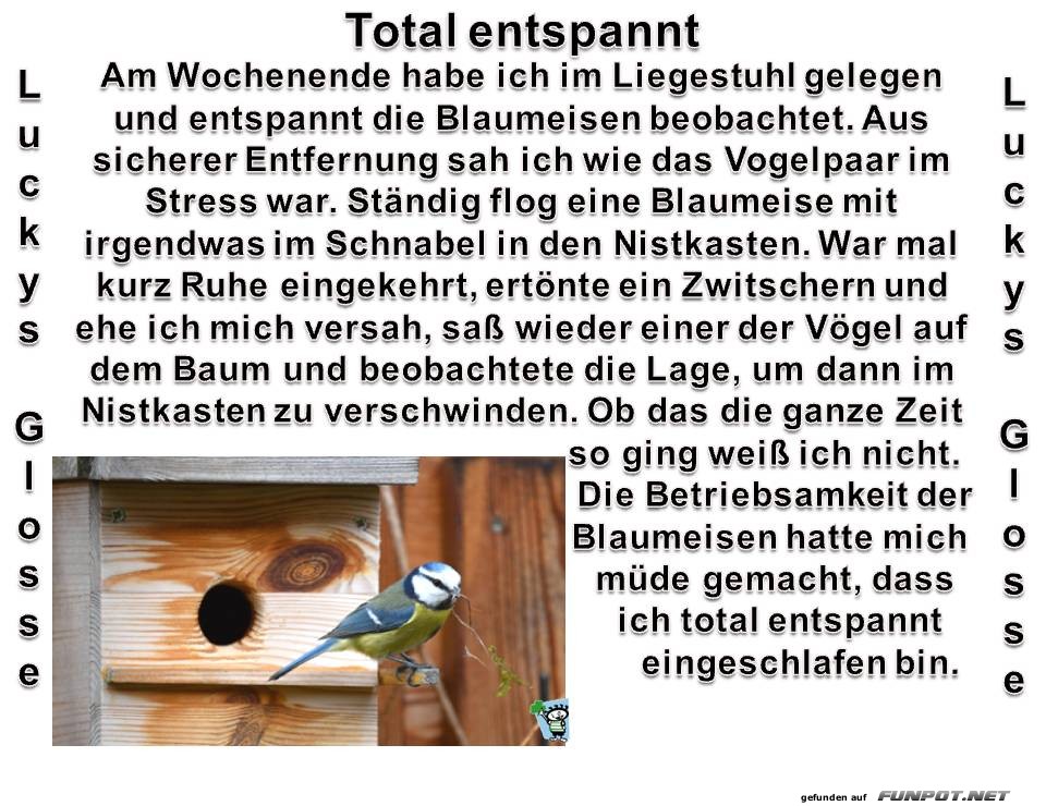 Total entspannt