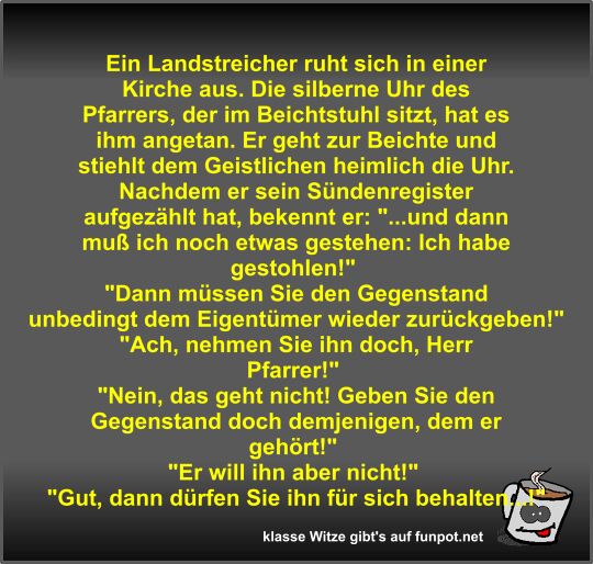 Ein Landstreicher ruht sich in einer Kirche aus