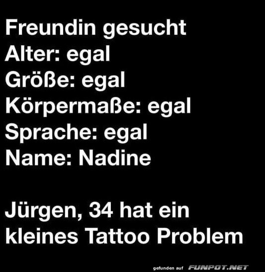 Freundin gesucht: Alle Kriterien sind egal