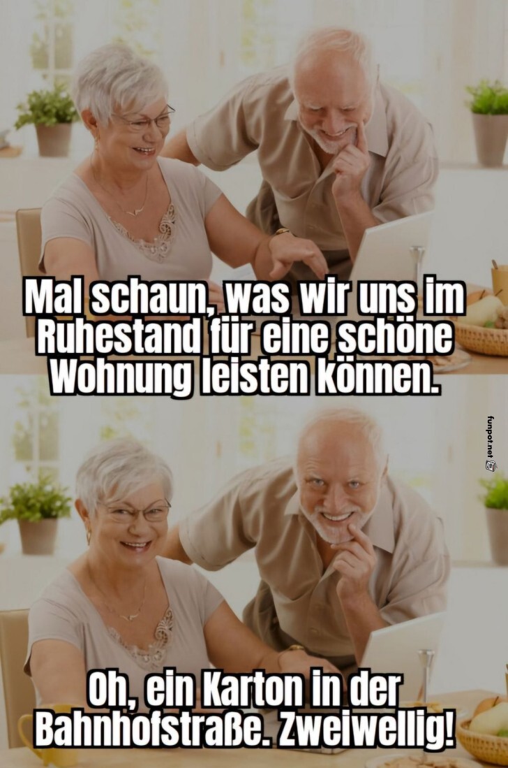 Lustiges Rentenbudget-Meme