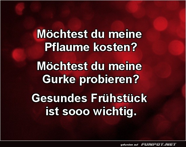 Humorvolles Angebot fr ein gesundes Frhstck