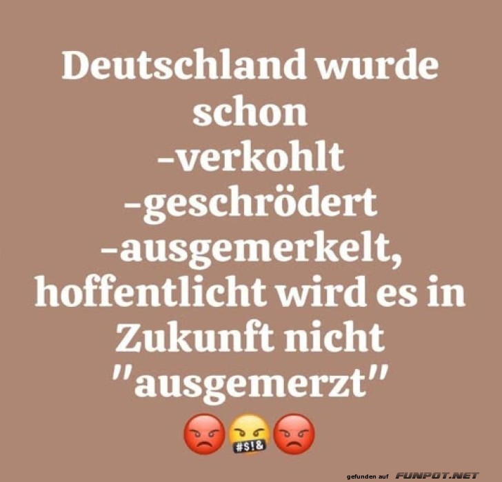 Nachdenkliche Worte ber Deutschlands Zukunft