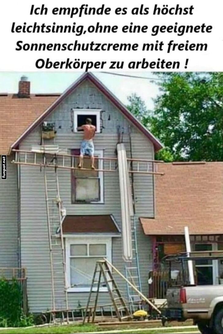 Sonnenschutz beim Arbeiten vergessen