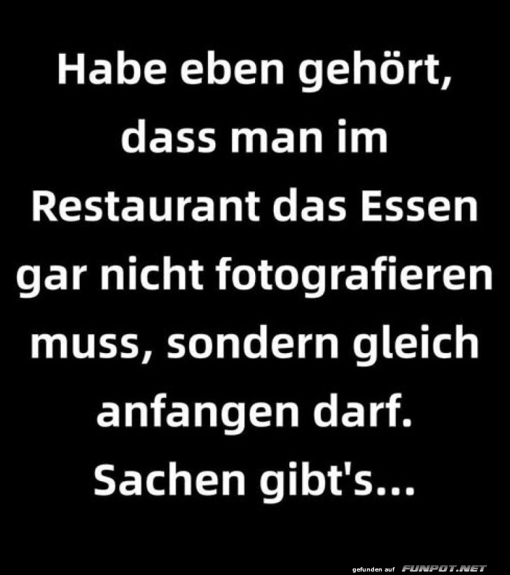 Essen im Restaurant sofort genieen
