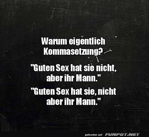 Lustige Gedanken zur Kommasetzung