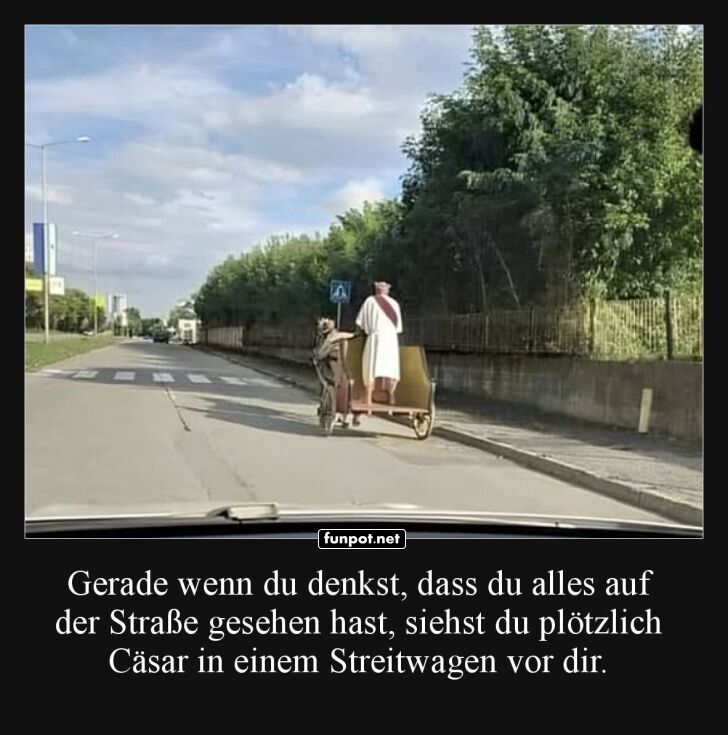 Straenszene mit antikem Twist